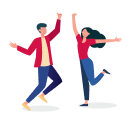 Couple Jumping